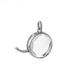 Stow Sterling Silver Medium Faceted Glass Locket image