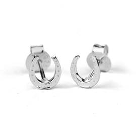 Stow Sterling Silver Lucky Horseshoe Earrings image