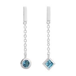 Stow Sterling Silver Topaz Friendship Drop Earrings image