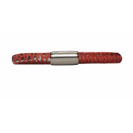 Single Red Leather Bracelet image