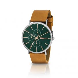 Union St. Callum Silver and Tan Watch image