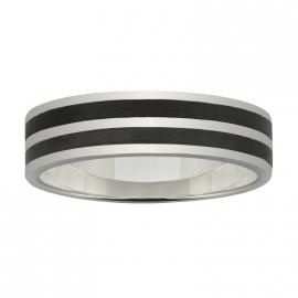 Ziro 9ct White Gold 6mm Stripe Wedder image
