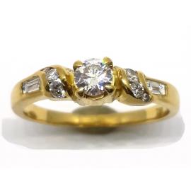 18ct Solitaire Diamond Ring TDW 0.40CT image