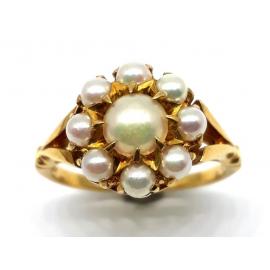 18ct Akoya Pearl Cluster Ring image