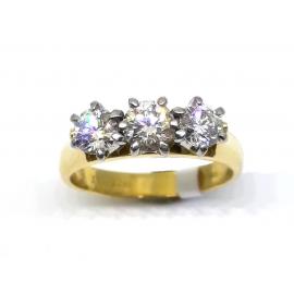 18ct/Platinum 3 Diamond Ring TDW 1.015CT image