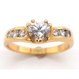 18ct Heart-Shaped Diamond Ring TDW.85CT image