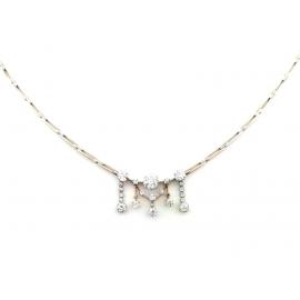 18ct Two Tone Diamond Necklace TDW 6.61ct image