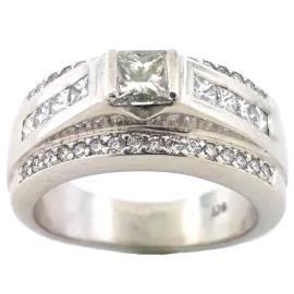 9ct White Gold Diamond Ring TDW 1.37CT image