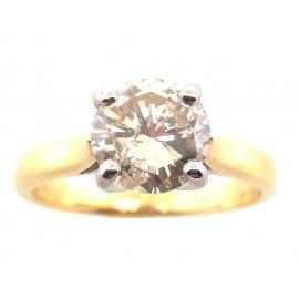 18ct Diamond Solitaire Ring TDW 1.65CT image