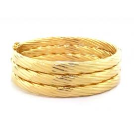 18ct 3 Twist Row Snap And Hinge Bracelet image