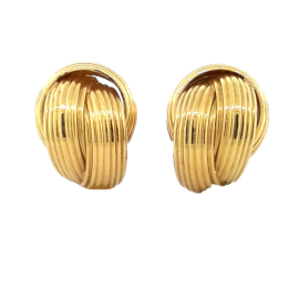 18ct Banded Knot Earrings image