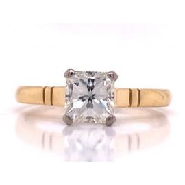 18ct Princess Cut Diamond Solitaire Ring TDW 1.20ct image