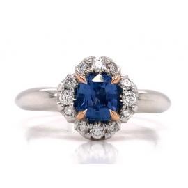 18ct White Gold/Rose Gold Anson Sapphire Diamond Ring TDW 0.28ct image