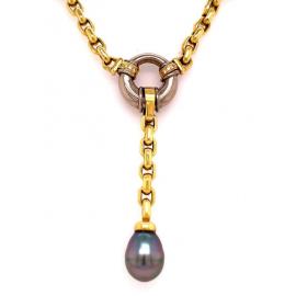 18ct Tahitian Pearl Diamond Necklace image