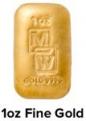 MW 1oz Fine Gold Ingot Label