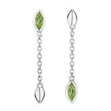 Stow Sterling Silver Peridot Vitality Drop Earrings image