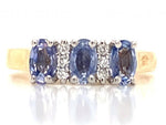 Load image into Gallery viewer, 9ct Ceylon Sapphire Diamond Ring
