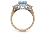 Load image into Gallery viewer, 9ct Aquamarine Diamond Ring TDW 0.31ct
