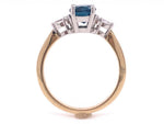 Load image into Gallery viewer, 9ct London Blue Topaz Diamond Ring TDW 0.14ct
