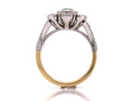 Load image into Gallery viewer, 18ct Green Tourmaline Diamond Cluster Ring TDW 0.50ct
