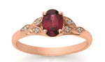 Load image into Gallery viewer, 9ct Rose Gold Rhodolite Garnet Diamond Ring
