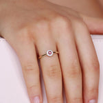 Load image into Gallery viewer, 9ct Gold Ruby Diamond Cluster Ring TDW 0.05ct
