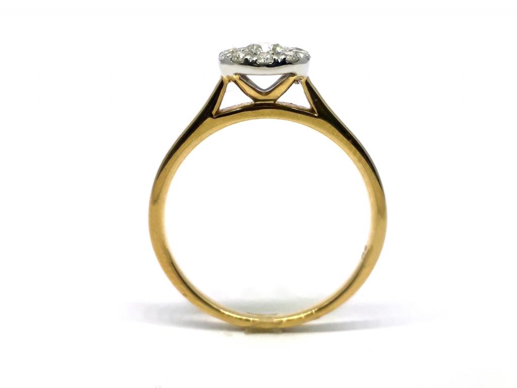9ct Diamond Halo Cluster Ring TDW.50CT