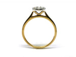 Load image into Gallery viewer, 9ct Diamond Halo Cluster Ring TDW.50CT
