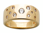 Load image into Gallery viewer, 9ct Multi Diamond Punch Set Ring 0.36CT
