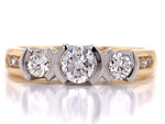 Load image into Gallery viewer, 18ct Three Diamond Semi Rubset Ring TDW 0.77ct
