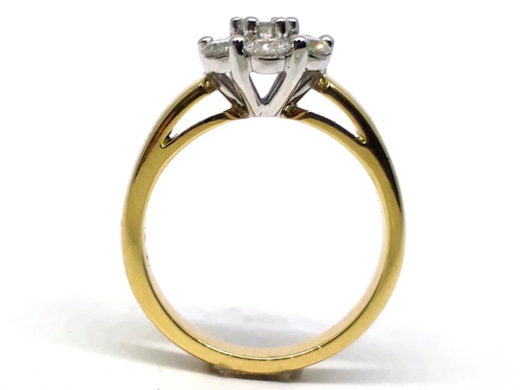 18ct diamond cluster ring tdw 1