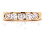 Load image into Gallery viewer, 9ct Five Diamond Channel Ring TDW 0.76ct
