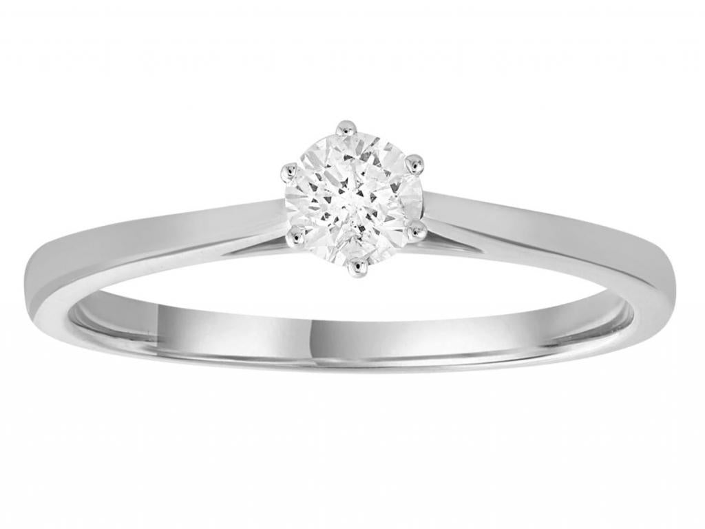 091194 9ct white gold diamond solitaire ring tdw 0