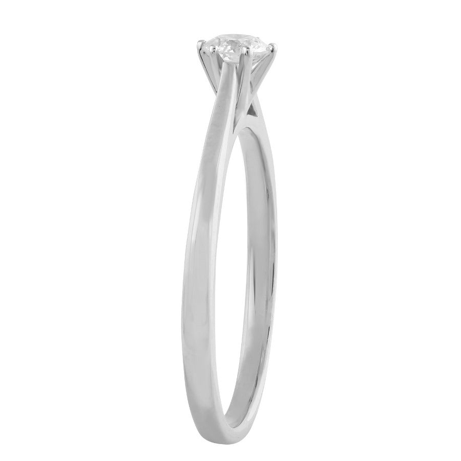 9ct White Gold Diamond Solitaire Ring TDW 0.25CT