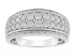 Load image into Gallery viewer, 18ct White Gold Multi Diamond Wide Ring TDW 1.00ct
