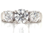 Load image into Gallery viewer, 18ct White Gold Lab Grown Three Diamond Ring TDW 2.00ct
