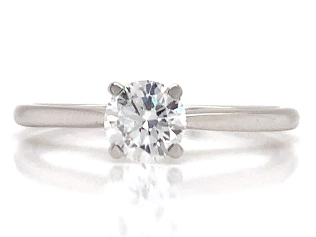 091219 18ct white gold lab grown solitaire ring tdw 0