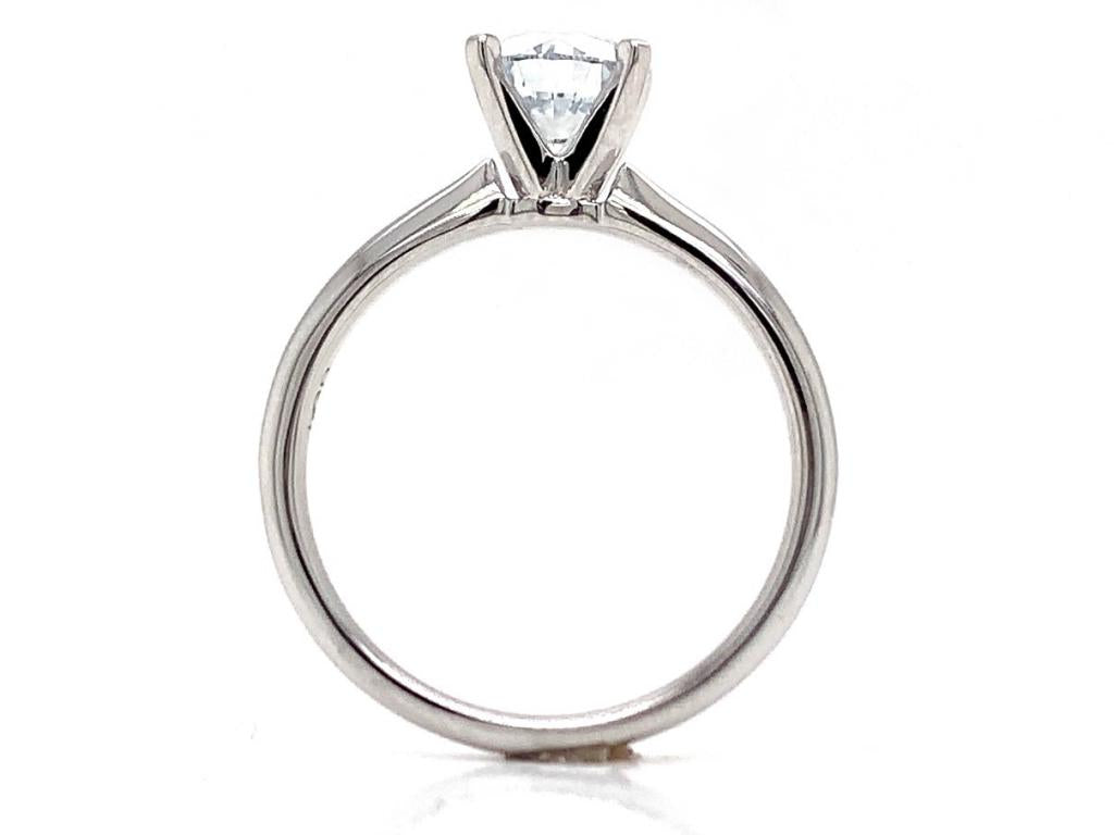 14ct white gold lab grown diamond solitaire ring tdw 1