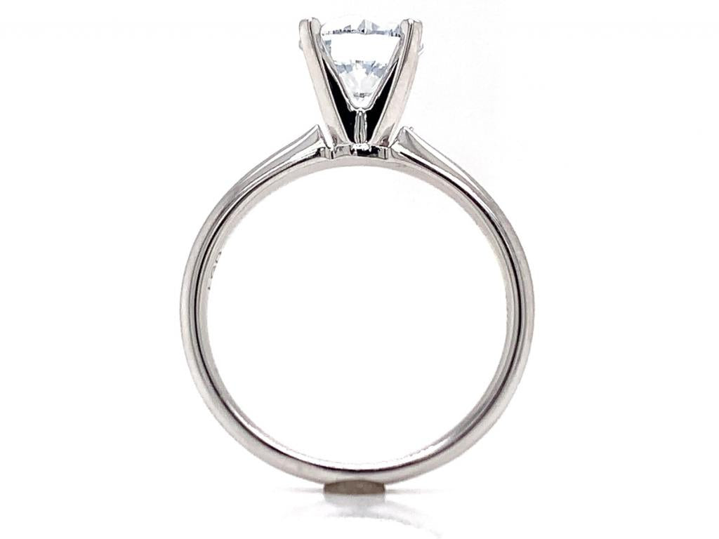 14ct white gold lab grown diamond solitaire ring tdw 1