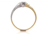 Load image into Gallery viewer, 18ct Two Tone Diamond Solitaire Ring TDW 0.26ct
