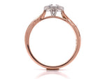 Load image into Gallery viewer, 9ct Rose Diamond Halo Cluster Ring TDW 0.22ct
