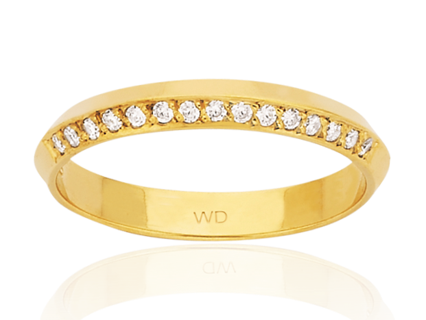 9ct Diamond Trilateral Eternity Ring