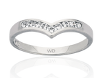Load image into Gallery viewer, 9ct White Gold Diamond V Shaped Eternity Ring
