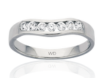 Load image into Gallery viewer, 9ct White Gold Diamond Curved Eternity Ring

