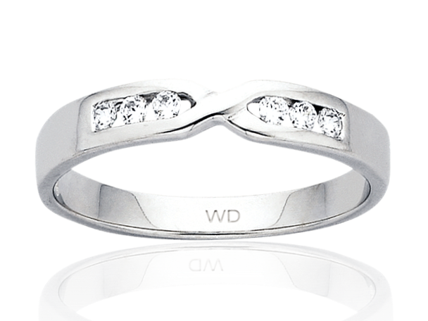 120587 white gold diamond crossover eternity band wedding ring