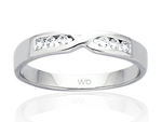 Load image into Gallery viewer, 9ct White Gold Diamond Crossover Eternity Ring
