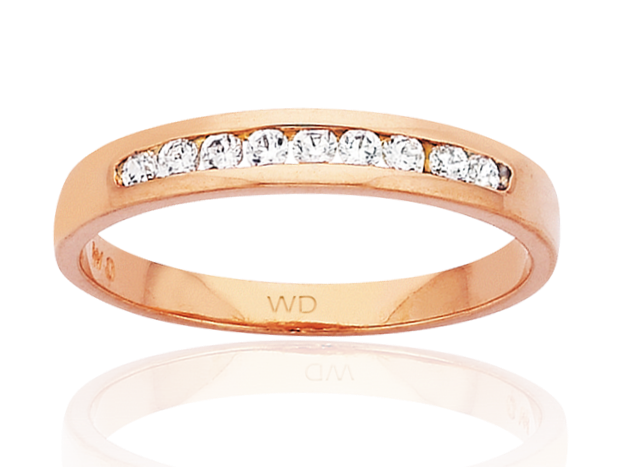 120588 9ct rose gold diamond wedding band eternity ring
