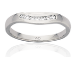 Load image into Gallery viewer, 9ct White Gold Diamond Curved Shaped Eternity Ring
