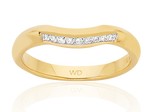 Load image into Gallery viewer, 9ct Diamond Curved Trilateral Eternity Ring
