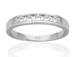 Load image into Gallery viewer, 9ct White Gold Princess/Baguette Diamond Wedder

